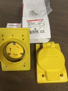 Watertight Locking Receptacle 30A 250V NEMA L6-30R Includes Flip Cover 69W48